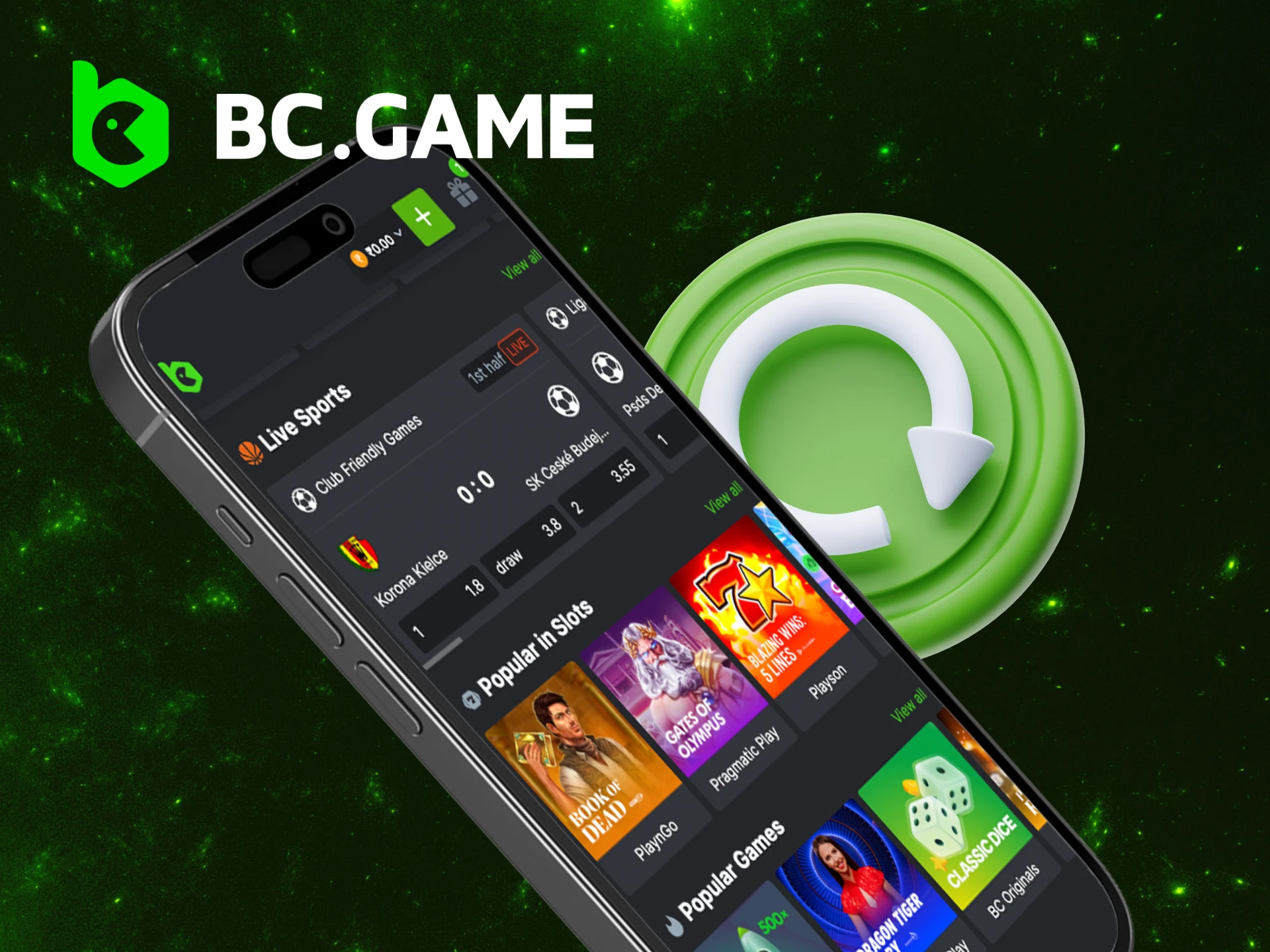Keep the BC Game app actual to bet with no problems.