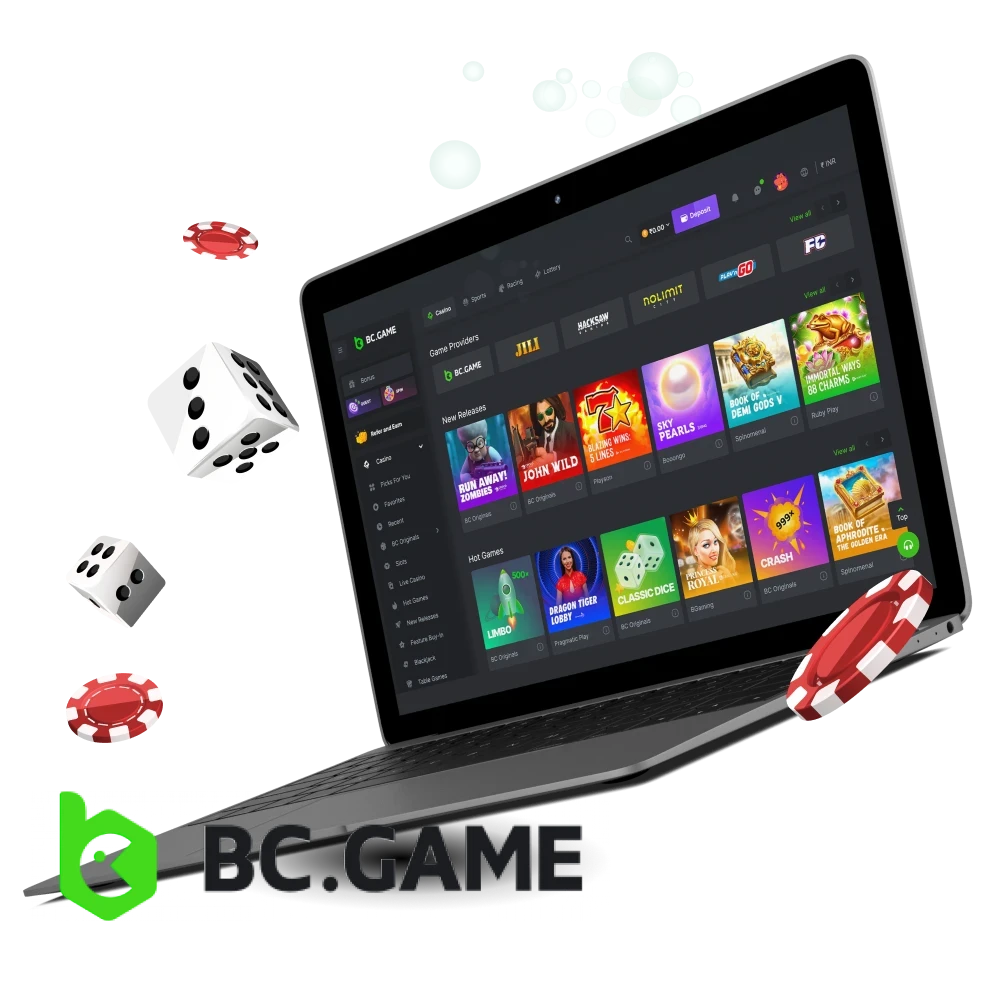 What casino games are available on the BC Game website.