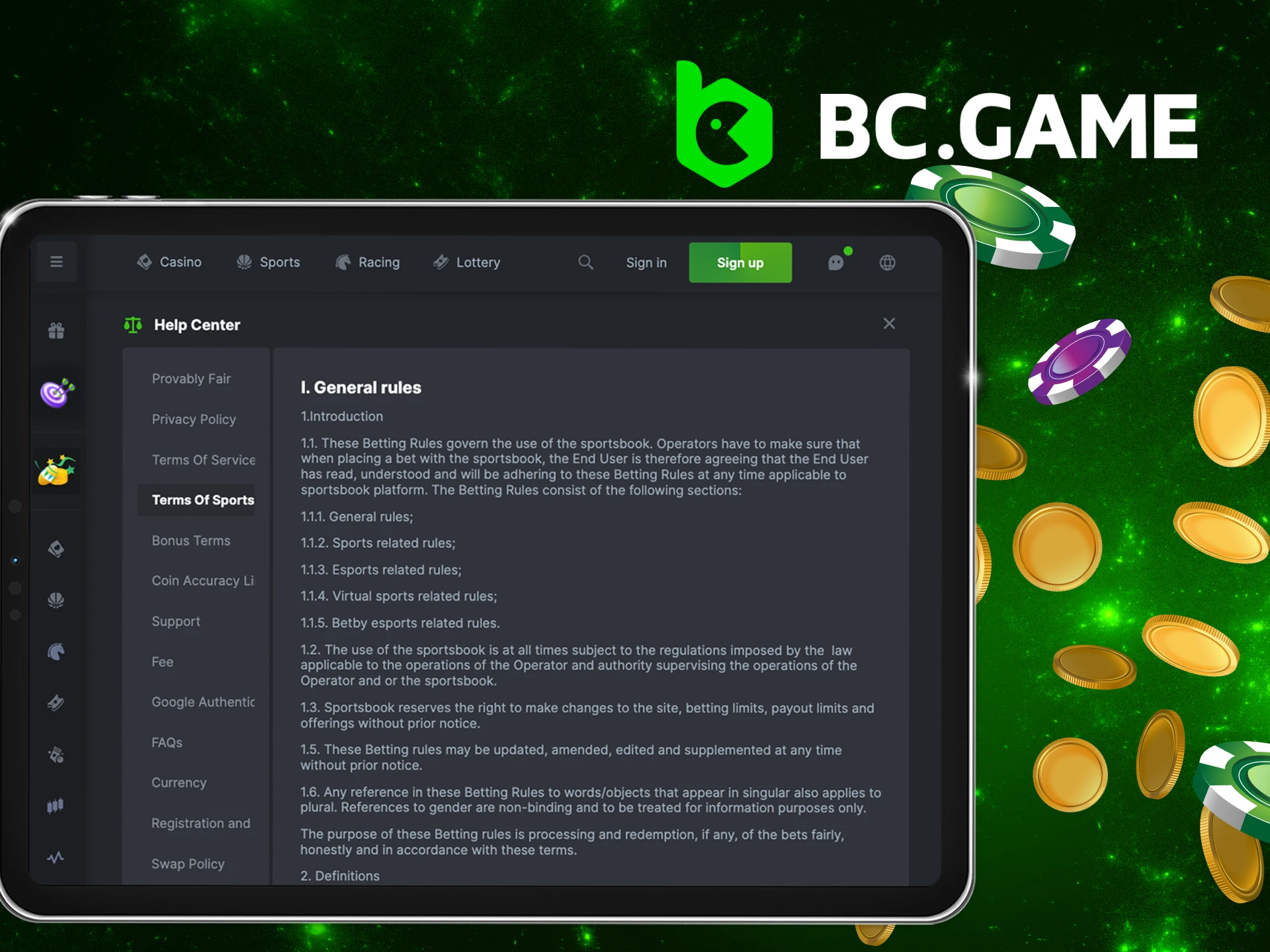 What a player needs to know at the BC Game online casino in India.
