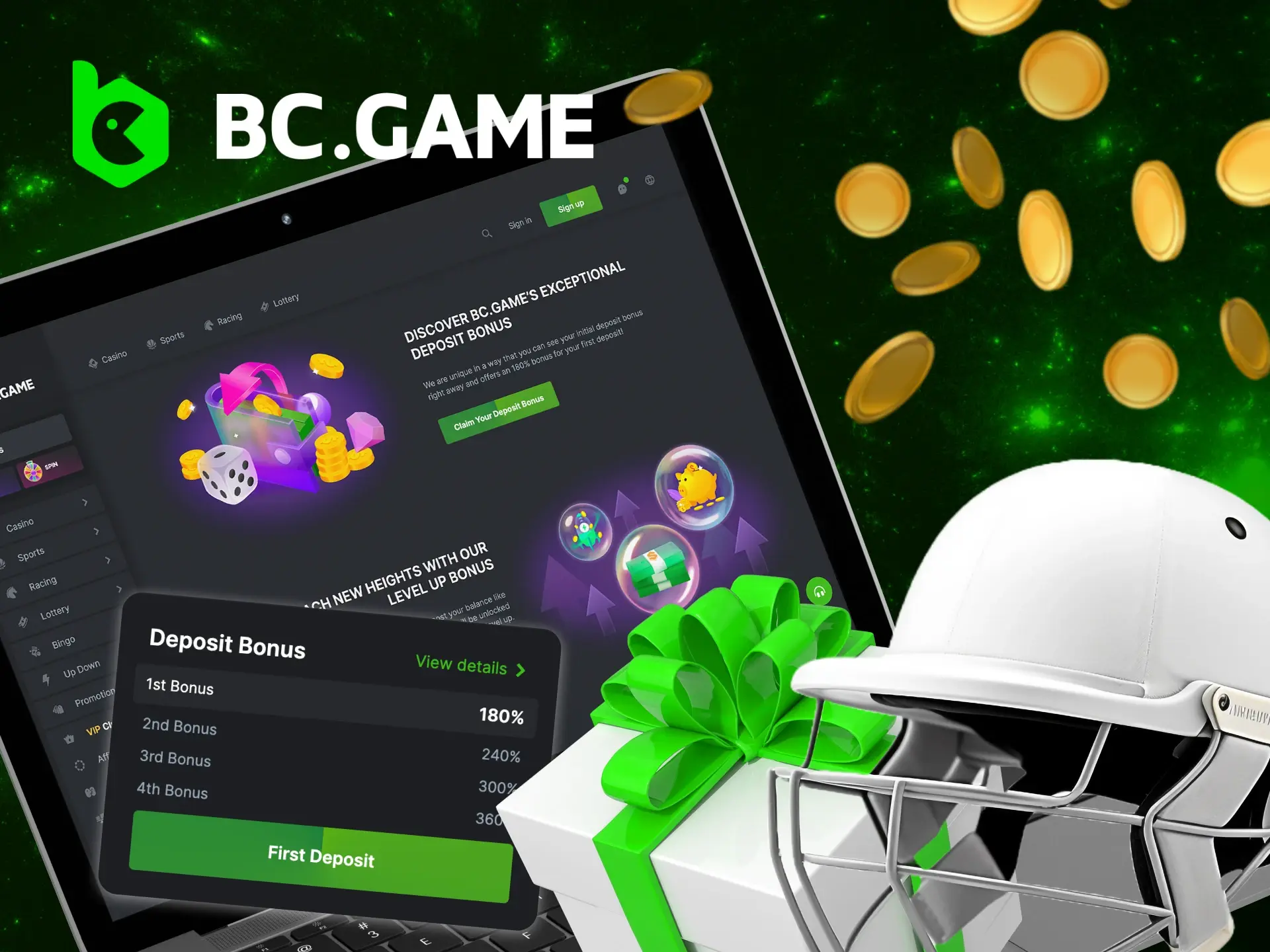 What bonuses can I get if I bet on cricket at the BC Game online casino.