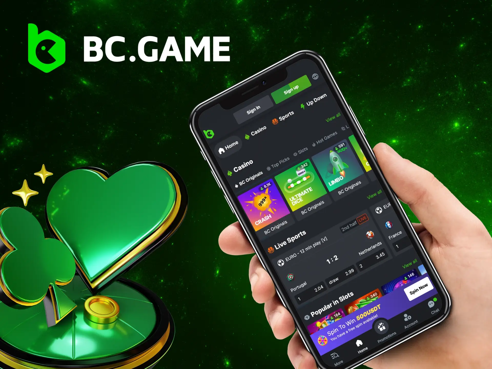 How to download the BC Game online casino application for your phone.