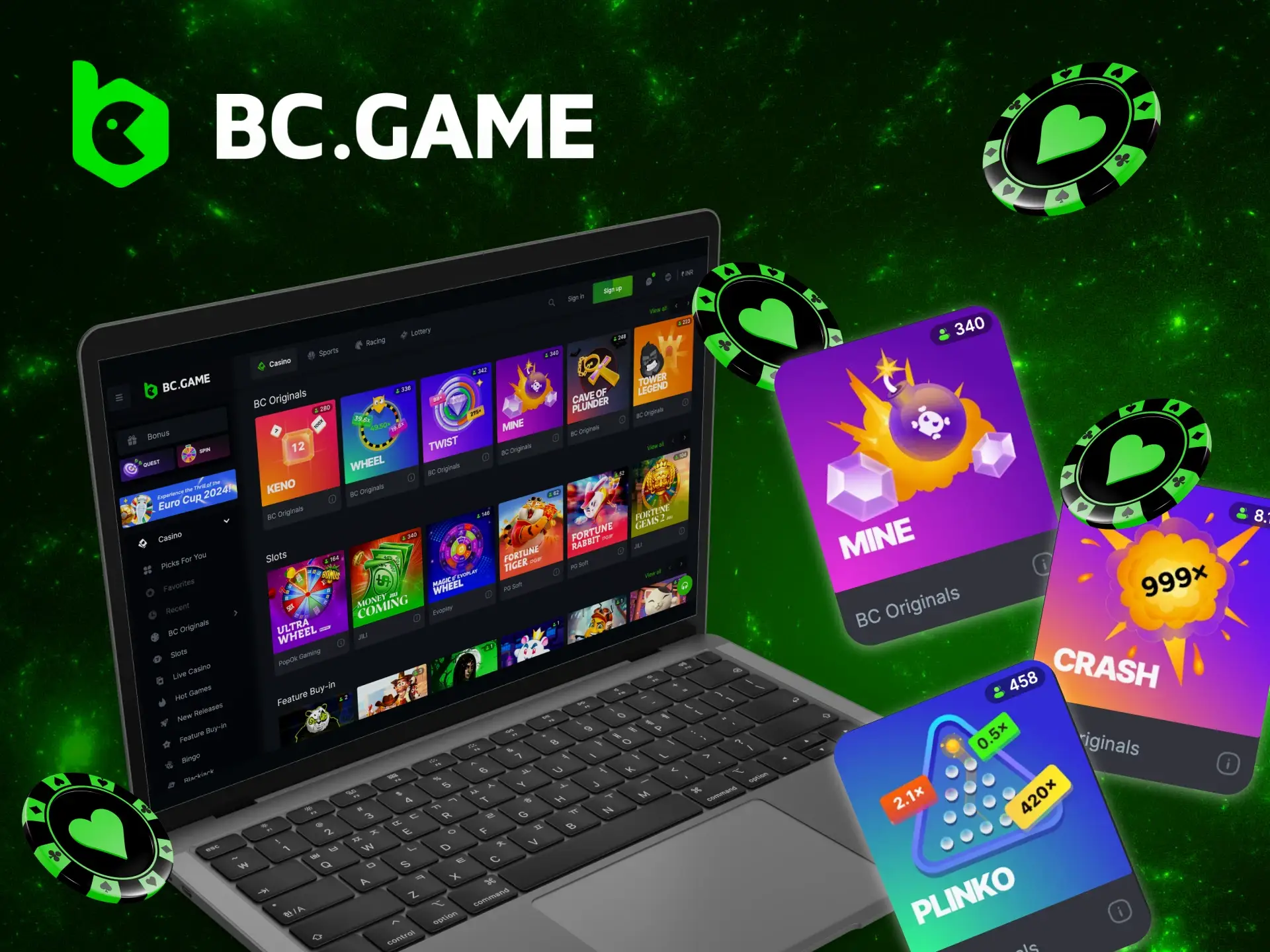 What popular games have been developed by the developers of the BC Game casino.