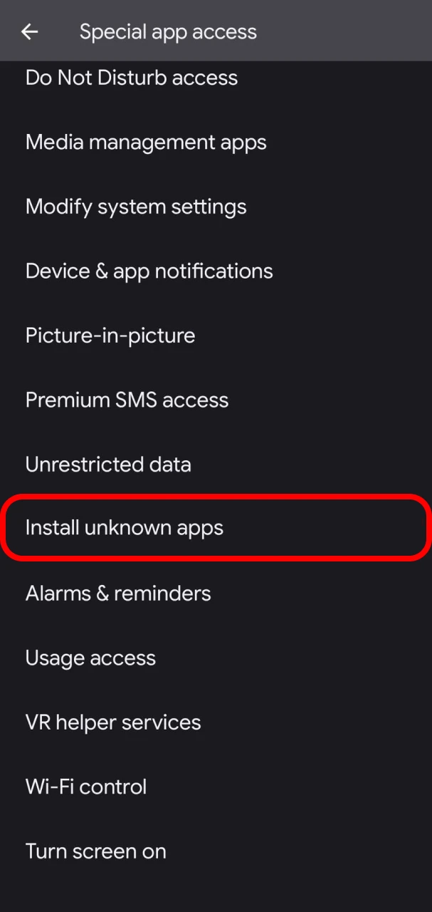 Change the device settings to install the BC Game app.