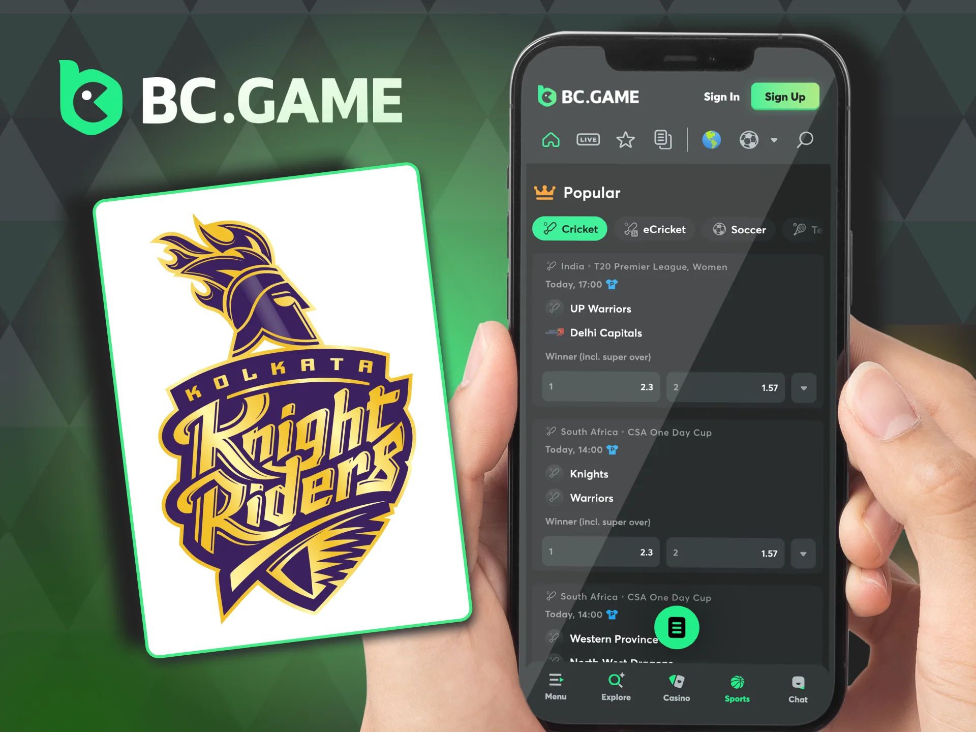 Explore IPL betting options on BC Game.