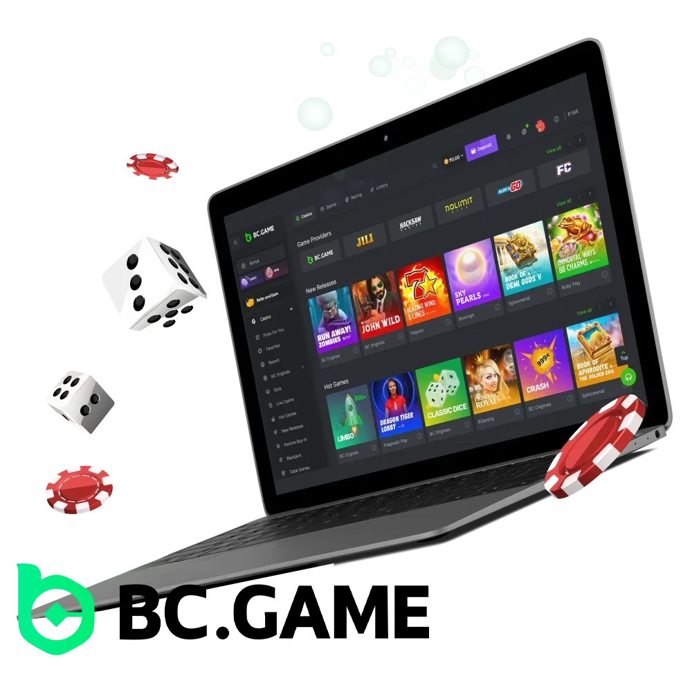 What casino games are available on the BC Game website.