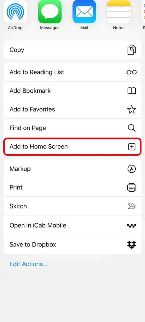 Add the BC Game app to the home screen of your iOS device.