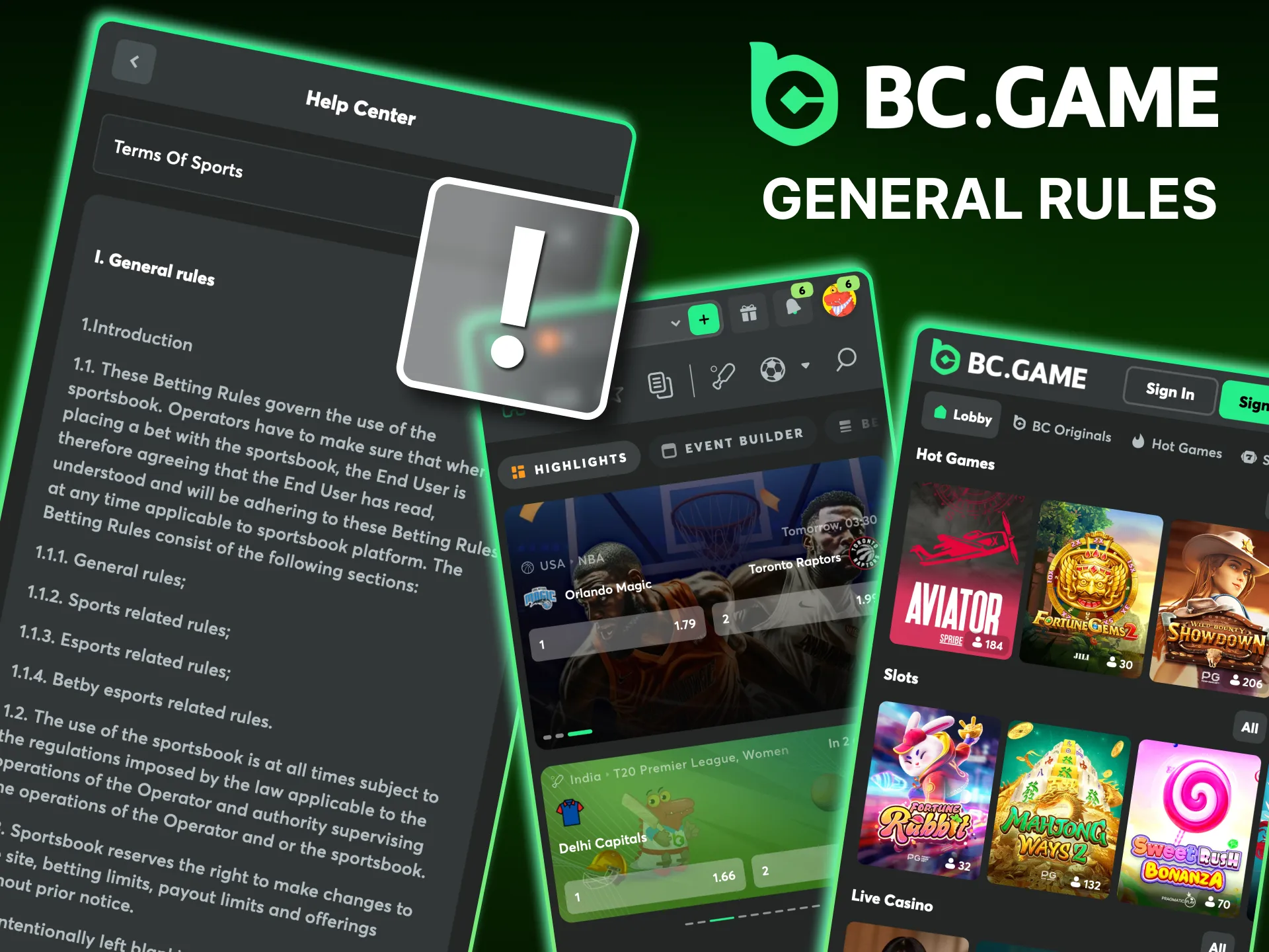 Learn the basic rules of the BC Game.