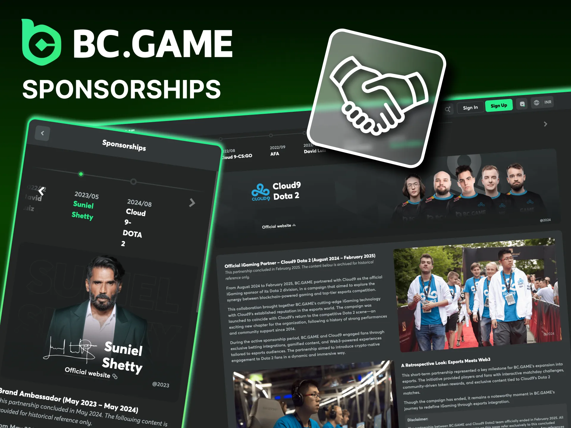 BC Game partners with various market leaders.
